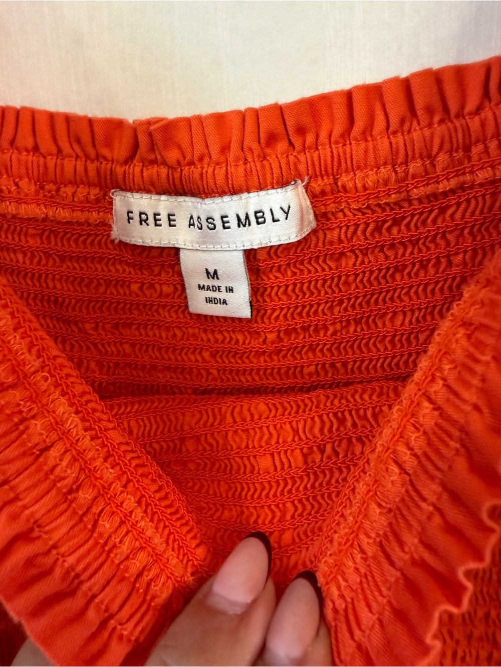 Bright Orange Puff-Sleeve Smocked Maxi Dress - Picture 4 of 5